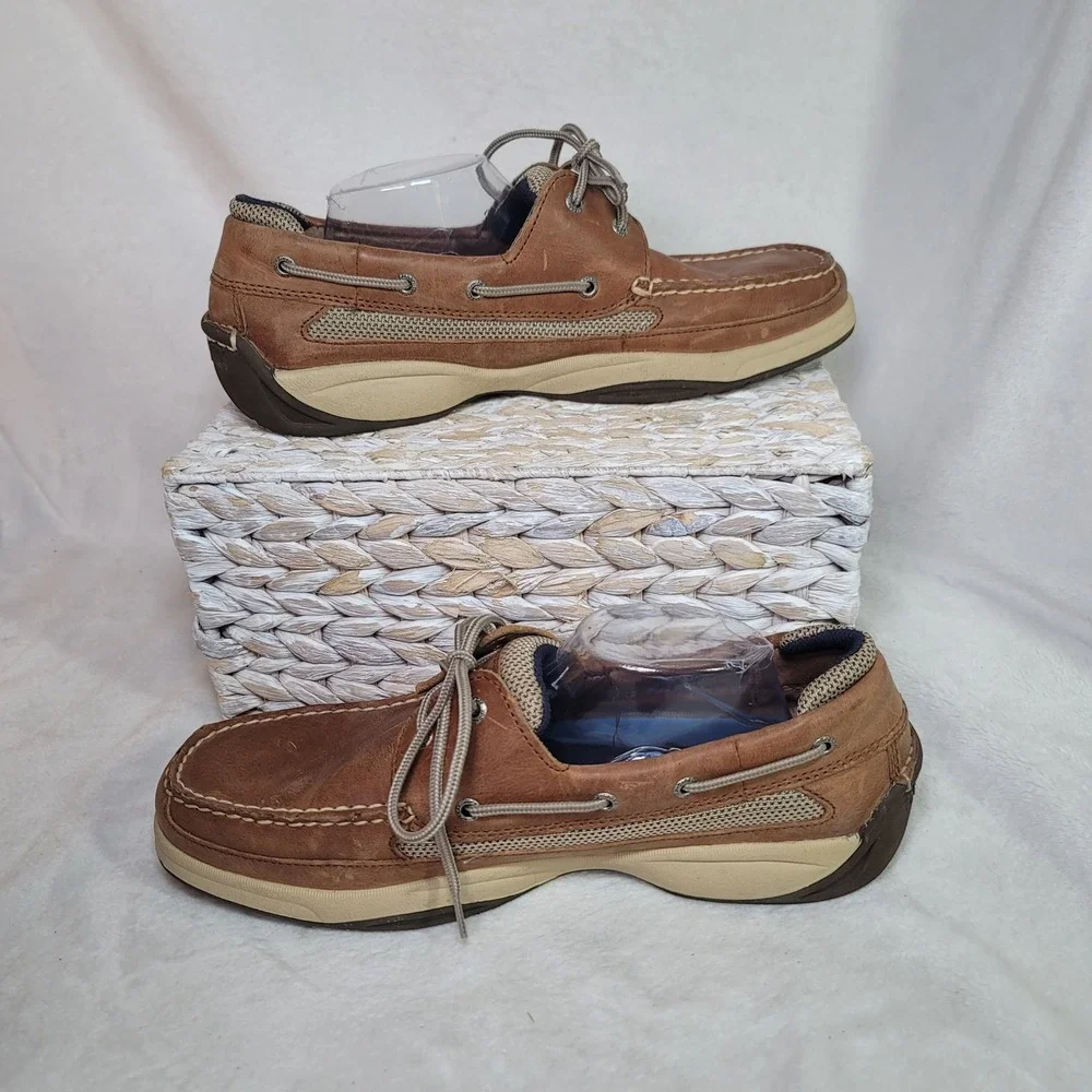 Sperry Top Sider Nautical Preppy Boat Shoes Loafers Leather Coastal Size 12 M